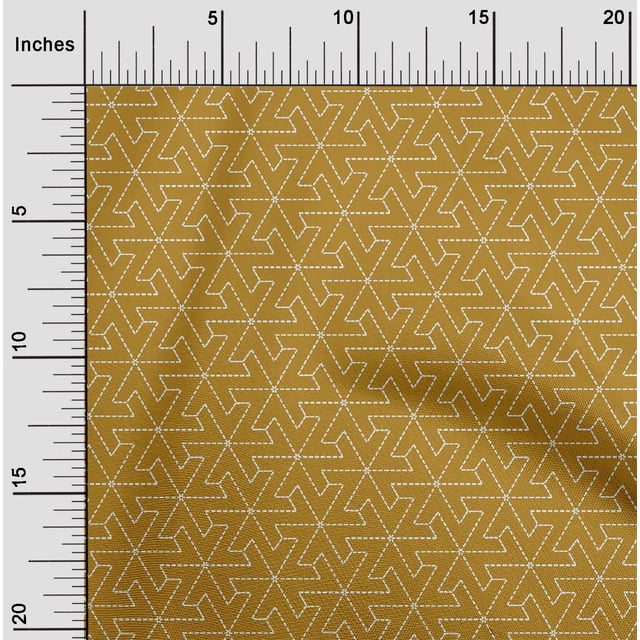 oneOone Polyester Lycra Fabric Artistic Floral Sashiko Print Sewing Fabric BTY 56 Inch Wide