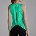 thumbnail image 4 of Women's Sleeveless Yoga Workout Tank Tops Scoop Neck Loose Fit Back Tie Knot Running Exercise T-Shirt Activewear, 4 of 7