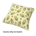 thumbnail image 3 of Throw Pillow Covers, Kiwi ice cream Soft Square Pillow Cases with Invisible Zipper for Couch Bed Sofa, Farmhouse Fall Home Decor 12"x12", 3 of 7