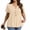 Beige, variant on Dweltoz Women Plus Size Tops V Neck L-5xl Short Sleeve Fold Pleated Loose Fit Summer Tee Shirts Lightweight Casual Basic Blouse,White XL
