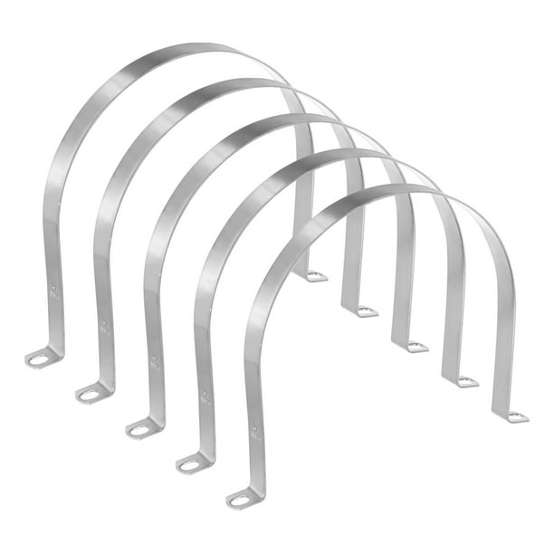 Abrazaderas de conducto Uxcell 5-Pack, 7-1/2" Abrazadera de tubo rígido de acero inoxidable 304 M190 para plomería
