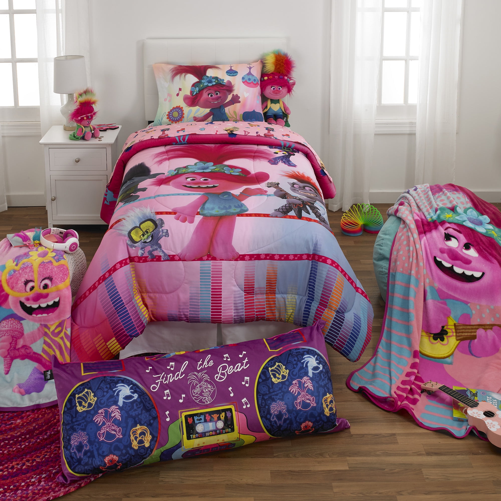 Trolls Kids Bed In A Bag Comforter, Trolls Twin Size Bedding Set