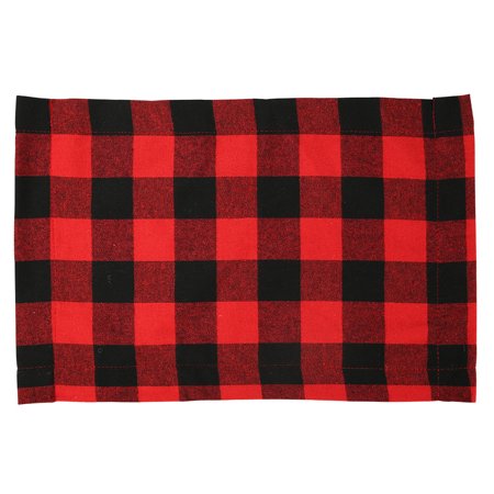 

Baiwo Christmas Plaid Placemat Tablecloth Soft Mat Cushion Washable Home Table Decor