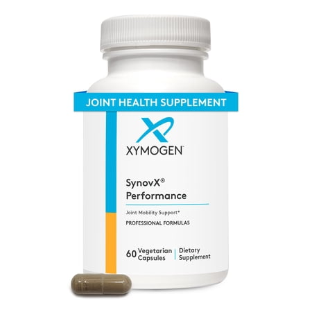 XYMOGEN SynovX Performance - Stay Active with Joint Mobility & Cytokine Balance Support - Joint Supplements for Women, Men and Athletes with High Molecular Weight Hyaluronic Acid (60 Capsules)