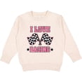 thumbnail image 2 of Inktastic I Love Racing Rally Flags Girls Toddler Sweatshirt, 2 of 4