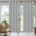 thumbnail image 5 of Outdoor Curtains for Patio Waterproof, Light Blue Floral Outdoor Privacy Panels Grommet, Rustic Vintage Flowers Botanical Spring Blackout Outside Curtains for Porch/Cabana 54"x108", 2 Panels, 5 of 8