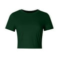 thumbnail image 6 of ZZwxWA Women Basic Solid Crop Tops Custom Baby Tee Short Sleeve Shirt Workout Slim Fit T-Shirt Y2K Women's Shirts Casual Crewneck Shinny Lightweight Layer Yoga Blouses, 6 of 7