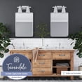 thumbnail image 4 of Prominence Home Fairendale 2 Light Brushed Nickel Bathroom Vanity Light with Frosted Glass, 4 of 10