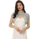 thumbnail image 1 of Cárdigan de encaje para mujer, cuello alto, corto, elegante, encogimiento de hombros Gris XS, 1 of 6