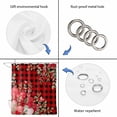 thumbnail image 3 of Love Heart Valentines Day Shower Curtain Set - Long 72" x 84" Washable Bathtub Curtain with 12 Hooks, Botanical Eucalyptus Red Plaid Waterproof Fabric Stall Shower Curtains for Bathroom/Bathtub, 3 of 6