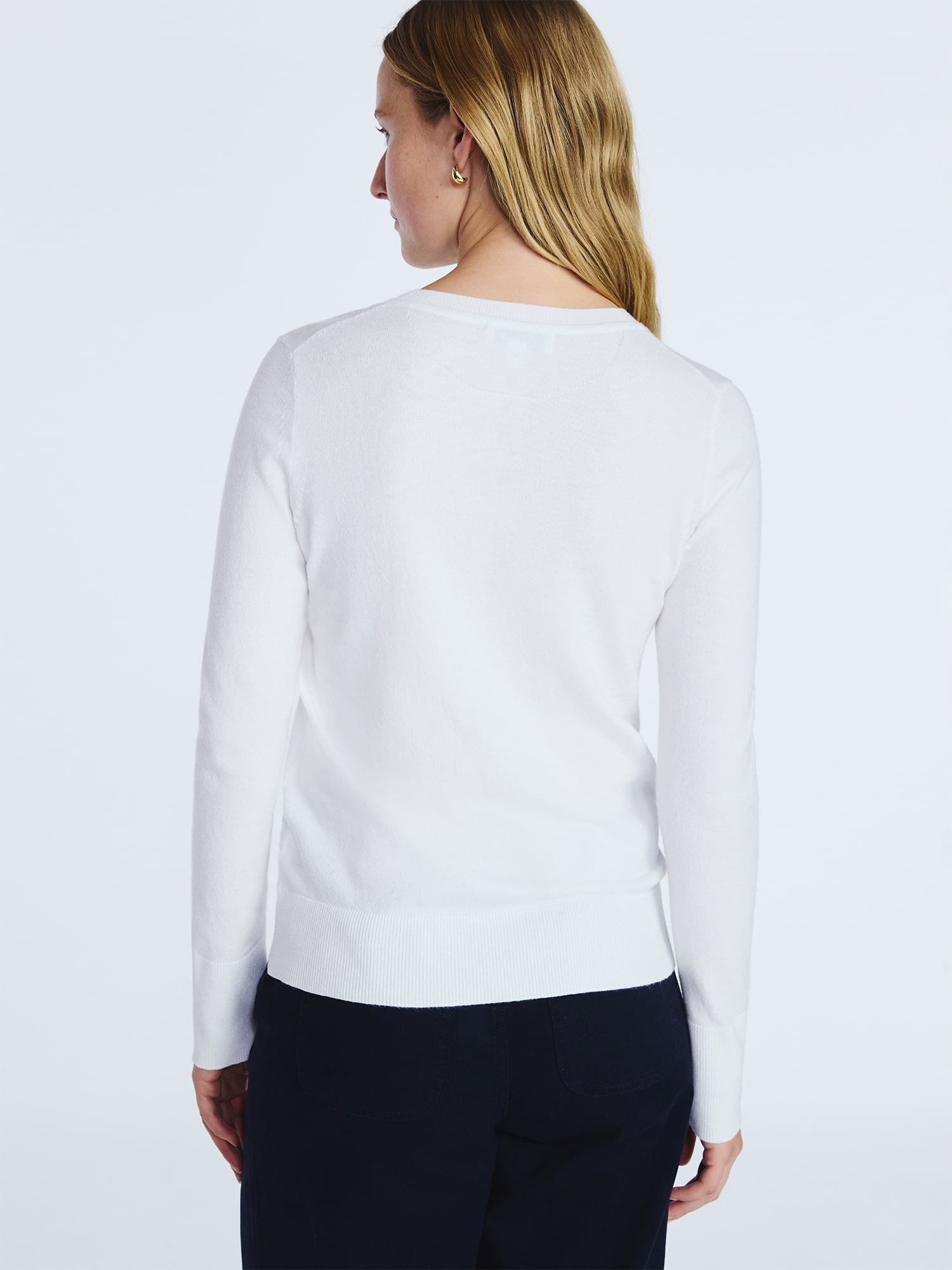 Free Assembly Women's and Women's Plus Cozy Yarn Crewneck Sweater with Long Sleeves, Lightweight, Sizes XS-4X