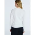 thumbnail image 3 of Free Assembly Women's and Women's Plus Cozy Yarn Crewneck Sweater with Long Sleeves, Lightweight, Sizes XS-4X, 3 of 5