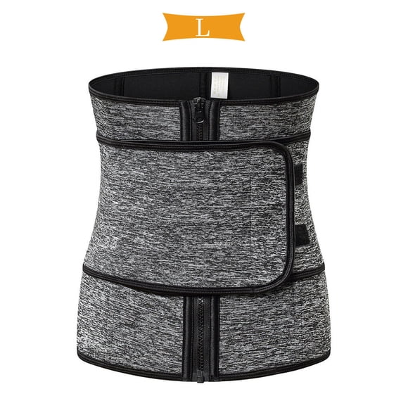 Women's Waist Trainer Neoprene Belt Hot Sauna Sweat Grey Cincher Tummy Control Shaper L