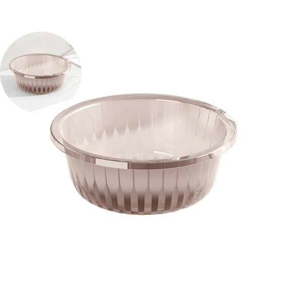 WNFJR Round Plastic Wash Basin – Multipurpose Dishpan for Camping, Kitchen, Laundry & Foot Soak – Lightweight Sturdy Bucket for Home, Bathroom, Salon Use