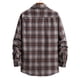 thumbnail image 4 of Blusa y camisa de manga larga con cuello vuelto para hombre, blusa informal de moda con estampado a cuadros y bolsillos, blusa de manga larga para hombre, 4 of 4