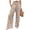 Beige, variant on Palazzo Pants for Women Lounge High Waist Palazzo Pants Dressy Wide-Leg Cotton Linen Trouser Plus Size Loose Fit Floral Print Pants with Pocket Black XL