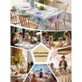 thumbnail image 5 of Spring Floral Table Cloth, Watercolor Herbs Summer Botanical Waterproof Tablecloth for Rectangle Tables, Reusable Washable Fabric Table Cover for Restaurant Kitchen Dining Tables 54"x108", 5 of 6