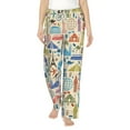 thumbnail image 2 of Lsque Famous Places Print Women's Pajama Pants, Lounge Pant - Comfortable Home Wear,Elastic Waistband, Stylish Design-XX-Large, 2 of 9