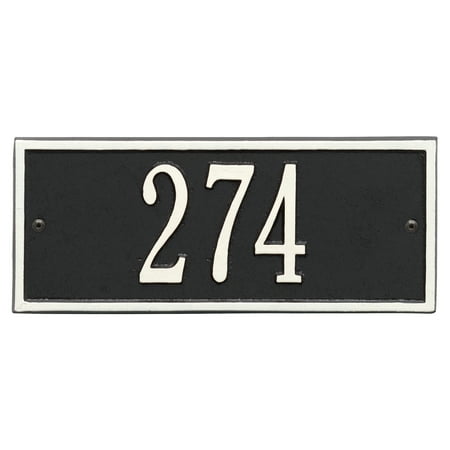 Personalized Whitehall Hartford 1-Line Mini Wall Plaque in Black/White