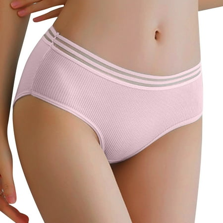 

Women S Panties European And American Female Students Version Comfortable Mid Waist Cute Plussize Pants