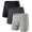 BLACK-LIGHT GREY-DARK GREY, variant on FreeYoka Men's Boxer Briefs, 3‑Pack Viscose Derived from Bamboo Soft Stretch Moisture‑Wicking Daily Wear Underwear