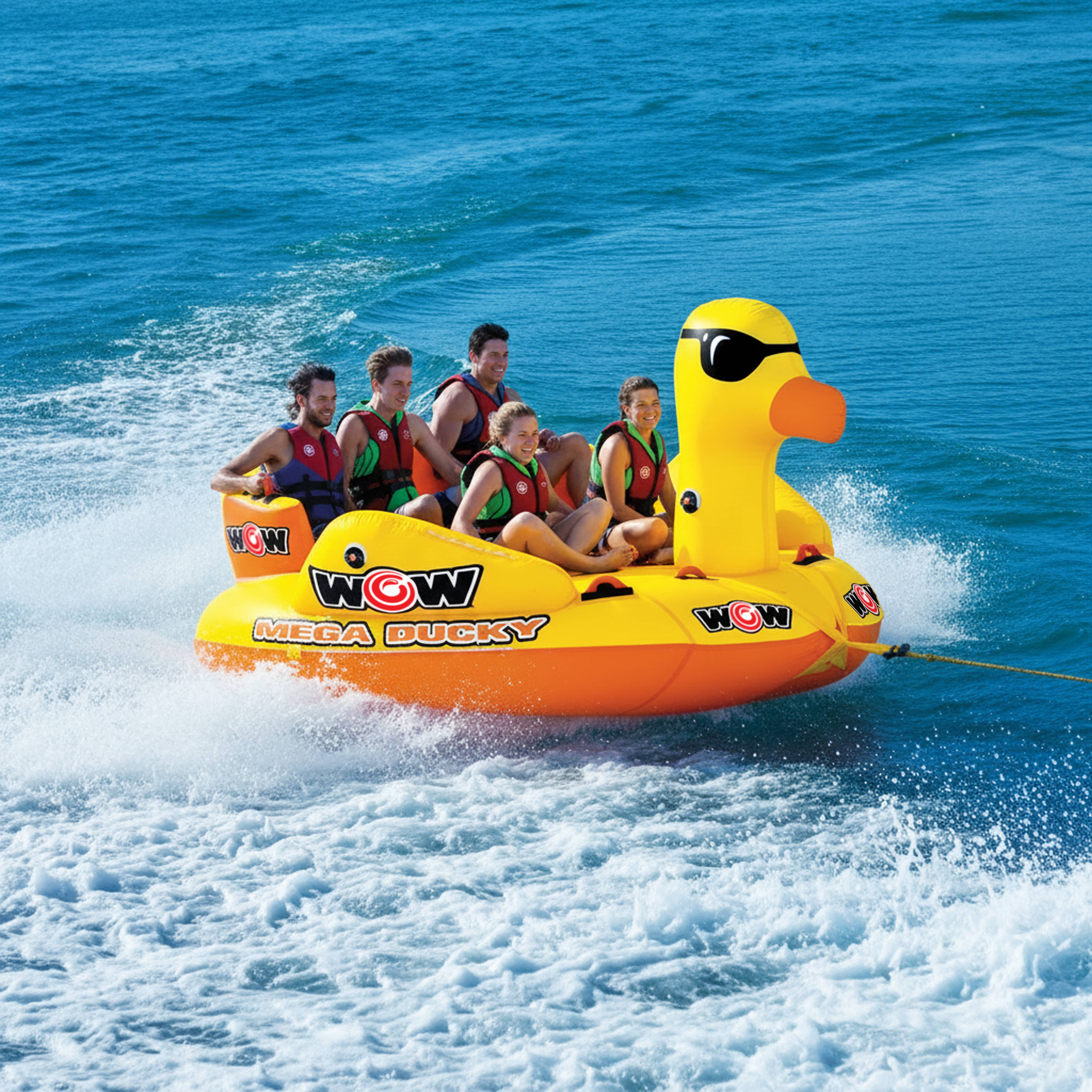WOW Sports, Mega Ducky Towable, 19-1060, 5 Rider Water Tube