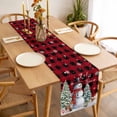 thumbnail image 3 of Christmas Snowman Table Runner 90 Inches Long Farmhouse Dress Scarves, Buffalo Plaid Farmhouse Xmas Tree Snowflakes Dining Tablerunner for Coffee Table/Kitchen Island/Party Décor, 13" x 90", 3 of 8
