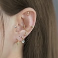thumbnail image 5 of White CZ Flat Back Hidden Helix Earring, 5 of 10