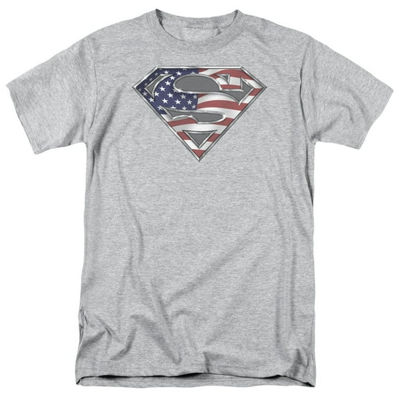 DC Comics - Superman - U.S. Steel Shield - Adult Unisex T-Shirt - Gray