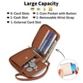 thumbnail image 2 of GAEKEAO Womens Wallet RFID Blocking Zip Around Wristlet Wallet Vegan Leather Card Holder Purse with Change Pocket, 2 of 6