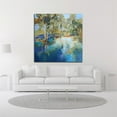 thumbnail image 2 of 18"x18" Cobram Creek by Craig Trewin Penny Wall Art Print on Canvas Fabric Green, 2 of 3