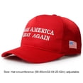 thumbnail image 2 of Gorra de béisbol Sombrero deportivo de moda Sombrero de presidente ajustable Gorra cómoda para el sol de verano Haga que Estados Unidos vuelva a ser grande para deportes al aire libre, 2 of 8