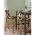thumbnail image 2 of Rooster Bar Stool Covers Set of 2, Vintage Rustic Farmhouse Style Oil Painting Stretch Washable Bar Chair Covers with Backs, Removable Pub Counter Height Chair Cover for Kitchen Dining Room Cafe, 2 of 7