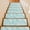 Green, variant on Tropical Palm Leaves Stair Treads Non Slip for Steps Boho Teal White Nature Summer 10 Pcs Reusable Adhesive Stair Runner Mats for Dogs Elders Carpet Treads Rugs for Staircase 8x30 In