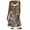 #1-Brown, variant on Pntutb Dresses for Women,Casual Floral Print Loose Fake Two-Piece Denim Dress