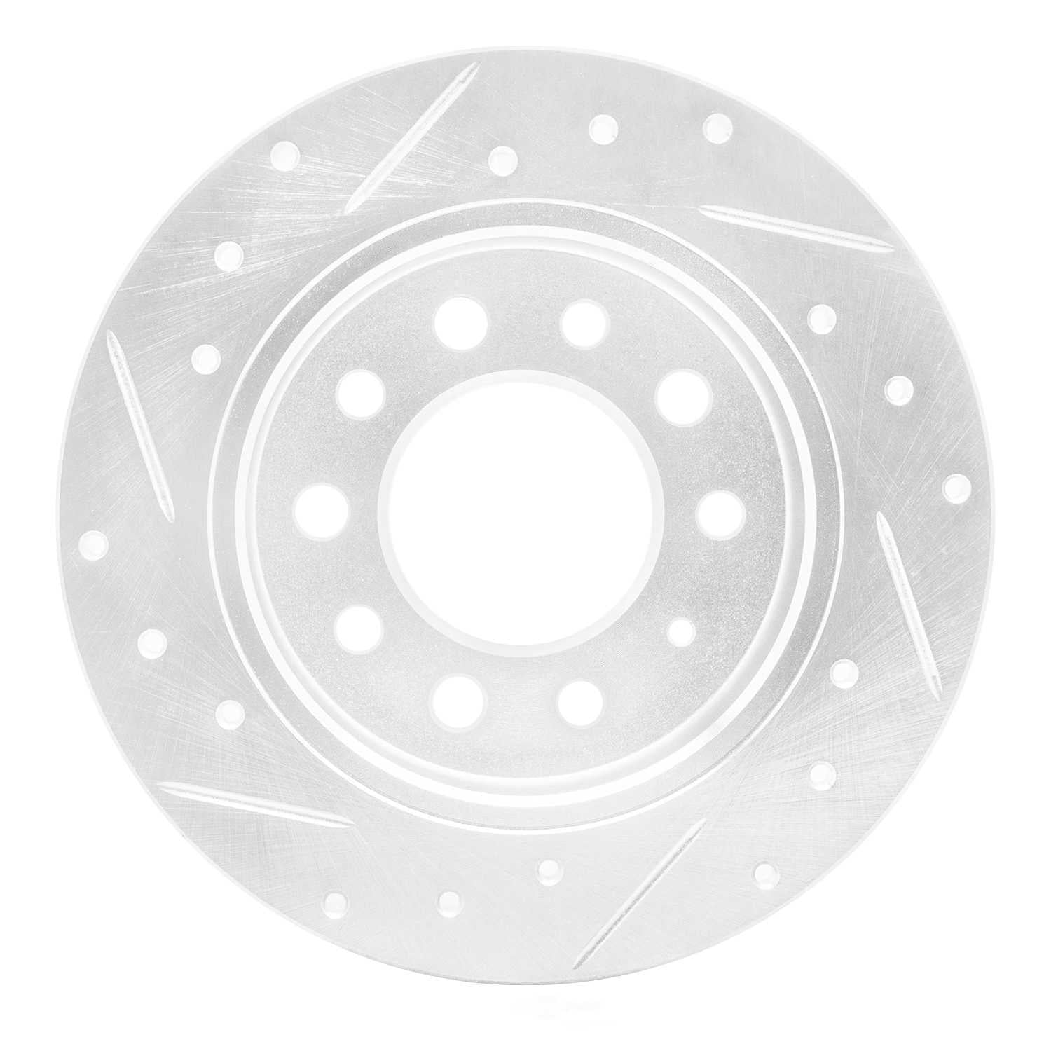 Dynamic Friction Company 631-03017R DFC Brake Rotor - Drilled And Slotted - Silver