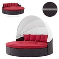 thumbnail image 4 of Lounge Daybed Sofa Bed, Red, Rattan, Wicker, Outdoor Patio Balcony Cafe Bistro Garden Hospitality Restaurant, Modern Contemporary HB34966, 4 of 9