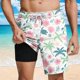 thumbnail image 1 of Ceisia Men's Hawaiian Floral Sea Turtle Print Beach Shorts with Quick Dry Stretch Fabric and Anti-Exposure Liner Multicolor XL Gifts, 1 of 6