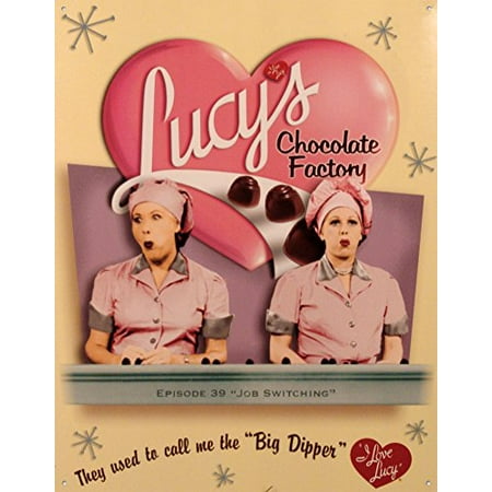 Factory Sign - I Love Lucy Chocolate Factory Tin Sign 13 x 16in