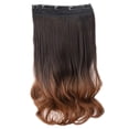 thumbnail image 5 of Clip-On Curly Hair Extensions - European & American Style, One-Piece, Slightly Curled, Non-Reflective, 5-Clip, Gradient Color - Sexy Women Girl Long Wig Wavy Curly Synthetic Fashio Makeup Organizer, 5 of 7