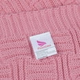 thumbnail image 7 of Soft 100% Cotton Knitted Throw Blanket for Couch Home Office Hotel Blanket Dirty Pink 47"x70", 7 of 7