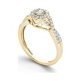 thumbnail image 2 of 1/2 Carat T.W. Diamond 10kt Yellow Gold Single Halo Criss Cross Shank Engagement Ring, 2 of 5