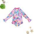 thumbnail image 4 of Girls Long Sleeve Rash Guard Bikini Set Sporty Two Piece Swimwear for Teen Beach Pool Summer Activities, 4 of 7
