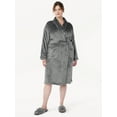 thumbnail image 3 of Joyspun Women's Plush Sleep Robe, Size S to 3X, 3 of 6