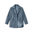 thumbnail image 7 of Asgosdo Women Wool Trench Coat Button Down Single Breasted Long Sleeve Soft Lined Casual Warm Peacoat Fall Winter Outerwear with Pockets, 7 of 7