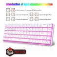 thumbnail image 5 of 68-Key Compact Mechanical Keyboard  Pink Backlit Keys, Durable Detachable Cable, Wired USB for Esports & Typing, 5 of 10