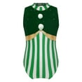 thumbnail image 5 of Aislor Girls Christmas Candy Cane Gymnastics Leotard Ballet Dance One Piece Bodysuit Dancewear Green 16, 5 of 7