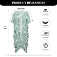 thumbnail image 6 of HELLHERO Cartoon Pandas Play Bathing Suit Cover Up Lightweight High Quality Fabrics Short Sleeve Long Kimono Swimsuit Cover Up, 6 of 6