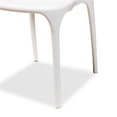 thumbnail image 4 of Baxton Studio Rae White Finished Plastic 4-Piece Stackable Dining Chair Set, 4 of 6