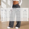 thumbnail image 4 of Sweatpants for Women Plus Size Winter Solid Color Elastic Waist Warm Pants Athletic Wide Leg Drawstring Trousers with Pockets, 4 of 8